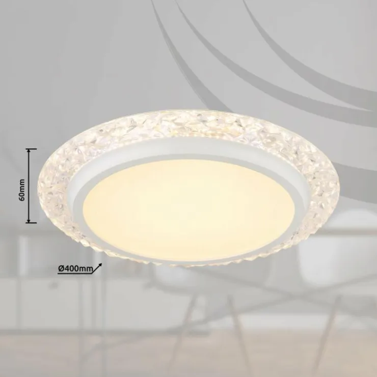 Luminaires Globo Lighting Éclairage Led|Abigail Plafonnier LED Blanc, 1 lumière