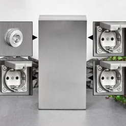 Abilene Prises électriques d'extérieur Acier inoxydable