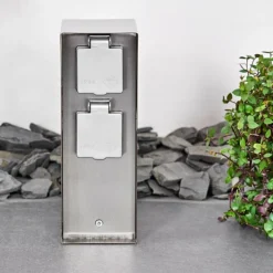 Abilene Prises électriques d'extérieur Acier inoxydable