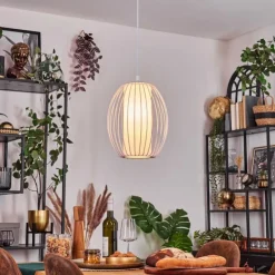 hofstein Suspensions|Adara Suspension, Suspension Blanc, 1 lumière