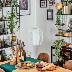 hofstein Suspensions|Adara Suspension, Suspension Blanc, 1 lumière
