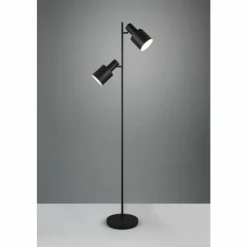 Luminaires Trio Lampadaires Et Lampes Sur Pied|Agudo Lampadaire Noir, 2 lumières