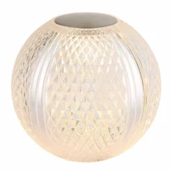 Luminaires Globo Lighting Éclairage Led|Aida Lampe à poser LED Nickel mat, Transparent, 1 lumière