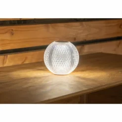 Luminaires Globo Lighting Éclairage Led|Aida Lampe à poser LED Nickel mat, Transparent, 1 lumière