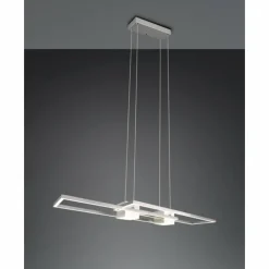 Luminaires Trio Éclairage Led|ALBANY Suspension LED Nickel mat, 1 lumière, Télécommandes