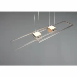 Luminaires Trio Éclairage Led|ALBANY Suspension LED Nickel mat, 1 lumière, Télécommandes