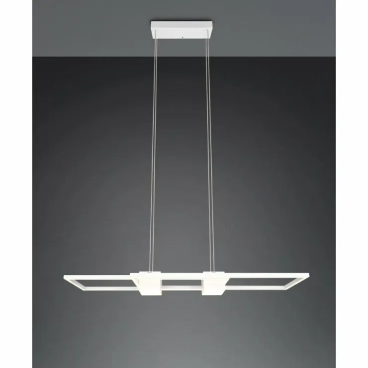 Luminaires Trio Suspensions|ALBANY Suspension LED Blanc, 1 lumière, Télécommandes