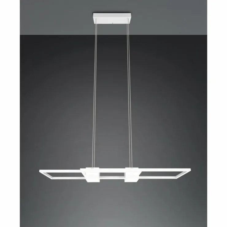 Luminaires Trio Suspensions|ALBANY Suspension LED Blanc, 1 lumière, Télécommandes