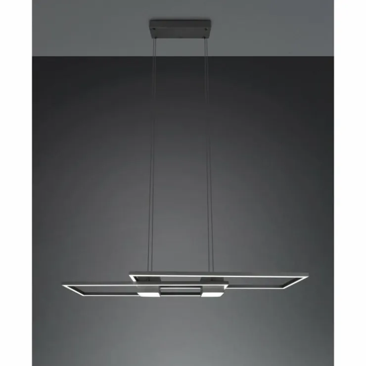 Luminaires Trio Éclairage Led|ALBANY Suspension LED Noir, 1 lumière, Télécommandes