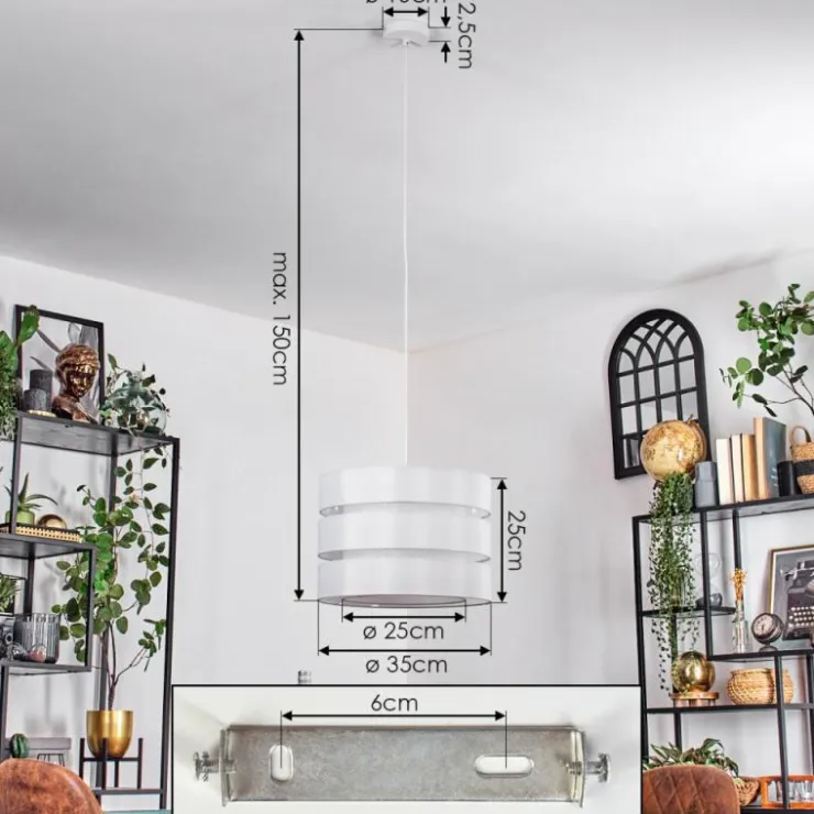 hofstein Suspensions|Alera Suspension, Suspension Blanc, 1 lumière