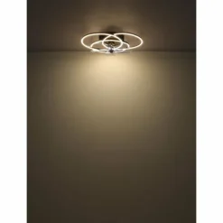 Alia Ventilateur de plafond lumineux Luminaires Globo Lighting LED Noir, 1 lumière, Télécommandes
