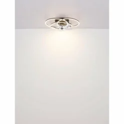 Alia Ventilateur de plafond lumineux Luminaires Globo Lighting LED Noir, 1 lumière, Télécommandes
