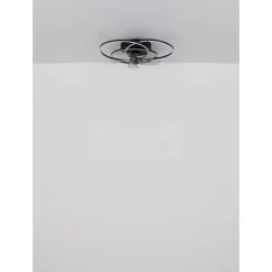 Alia Ventilateur de plafond lumineux Luminaires Globo Lighting LED Noir, 1 lumière, Télécommandes