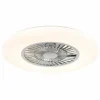 Alva Ventilateur de plafond lumineux Luminaires Globo Lighting LED Blanc, 1 lumière, Télécommandes, Changeur de couleurs