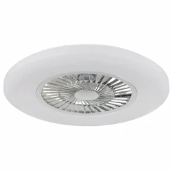 Alva Ventilateur de plafond lumineux Luminaires Globo Lighting LED Blanc, 1 lumière, Télécommandes, Changeur de couleurs