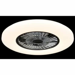Alva Ventilateur de plafond lumineux Luminaires Globo Lighting LED Blanc, 1 lumière, Télécommandes, Changeur de couleurs