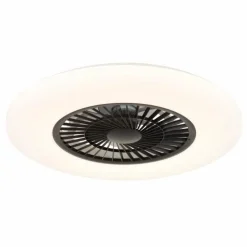 Alva Ventilateur de plafond lumineux Luminaires Globo Lighting LED Blanc, 1 lumière, Télécommandes, Changeur de couleurs