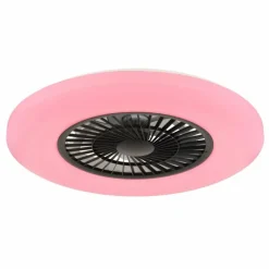Alva Ventilateur de plafond lumineux Luminaires Globo Lighting LED Blanc, 1 lumière, Télécommandes, Changeur de couleurs