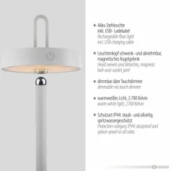 AMAG Lampadaire Luminaires Leuchten Direkt LED Blanc, 1 lumière