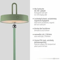 AMAG Lampe à poser Luminaires Leuchten Direkt LED Vert, 1 lumière