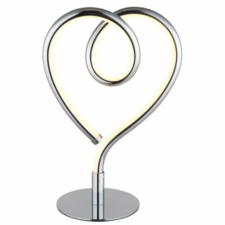 Luminaires Globo Lighting Éclairage Led|Amore Lampe à poser LED Chrome, 1 lumière