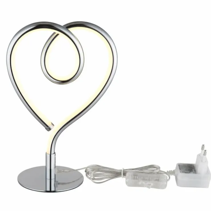 Luminaires Globo Lighting Éclairage Led|Amore Lampe à poser LED Chrome, 1 lumière