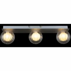 Ander Plafonnier Luminaires Globo Lighting Nickel mat, 3 lumières