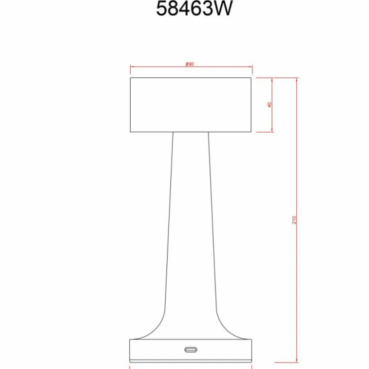 Luminaires Globo Lighting Éclairage Led|Angelika Lampe à poser LED Blanc, 1 lumière