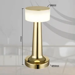Luminaires Globo Lighting Éclairage Led|Angelika Lampe à poser LED Laiton, 1 lumière