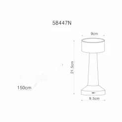 Luminaires Globo Lighting Éclairage Led|Angelika Lampe à poser LED Nickel mat, 1 lumière