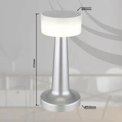 Luminaires Globo Lighting Éclairage Led|Angelika Lampe à poser LED Nickel mat, 1 lumière