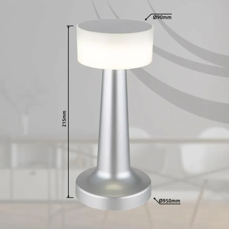 Luminaires Globo Lighting Éclairage Led|Angelika Lampe à poser LED Nickel mat, 1 lumière