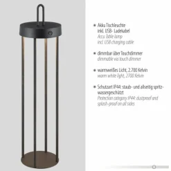 ANSELM Lampadaire Luminaires Leuchten Direkt LED Noir, 1 lumière