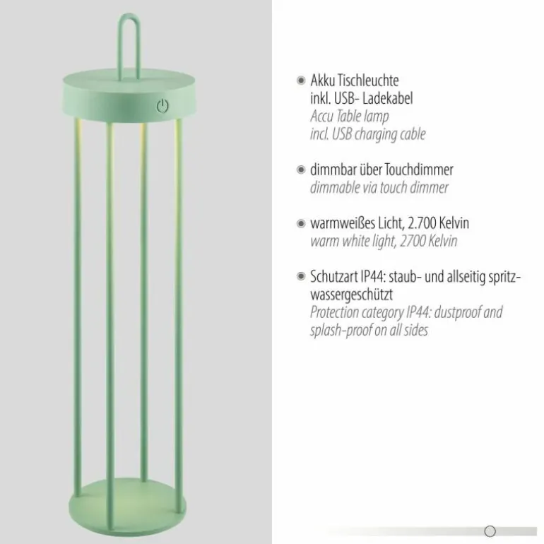 ANSELM Lampadaire Luminaires Leuchten Direkt LED Vert, 1 lumière
