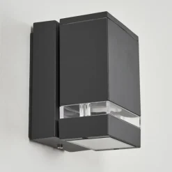 Applique extérieure Haines Anthracite, Noir, 1 lumière