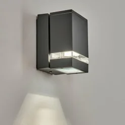 Applique extérieure Haines Anthracite, Noir, 1 lumière
