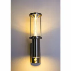 Applique extérieure Popoyan LED Acier inoxydable, 2 lumières, Détecteur de mouvement