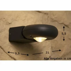 applique extérieure Trio TIGRIS LED Noir, 2 lumières