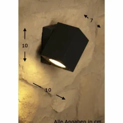 applique extérieure Trio TIBER LED Noir, 3 lumières