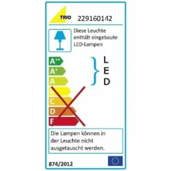 applique extérieure Trio TIBER LED Noir, 3 lumières