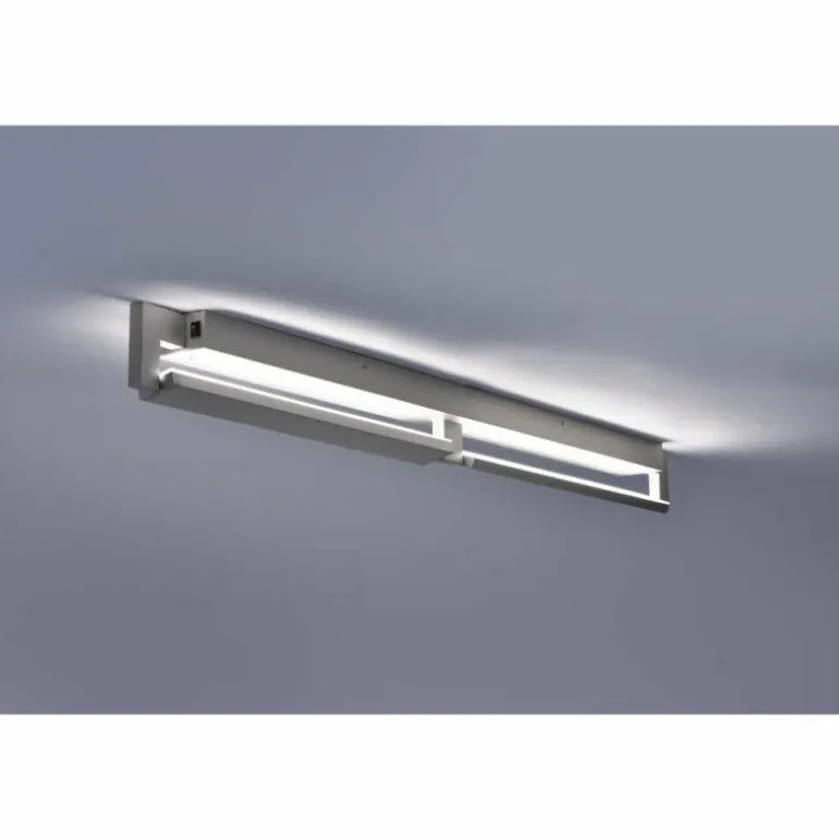 Applique Murale / Plafonnier Paul Neuhaus Q-Matteo LED Aluminium, 2 lumières, Télécommandes