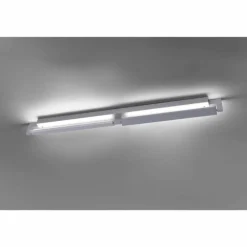 Applique Murale / Plafonnier Paul Neuhaus Q-Matteo LED Aluminium, 2 lumières, Télécommandes