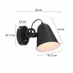 Luminaires Steinhauer Appliques|Applique murale Anne Lighting ANNE Noir, 1 lumière
