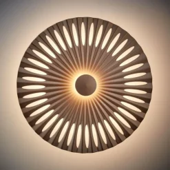 Luminaires Brilliant Appliques|Applique murale Brilliant Phinx LED Brun, Crème, 1 lumière