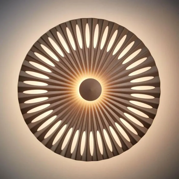 Luminaires Brilliant Appliques|Applique murale Brilliant Phinx LED Brun, Crème, 1 lumière