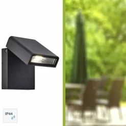 Applique murale Brilliant Toya LED Noir, 1 lumière