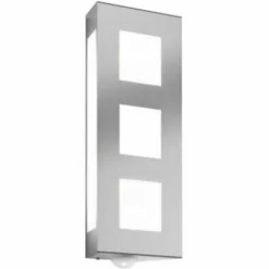 Applique murale CMD Aqua Trilo Acier inoxydable, 2 lumières, Détecteur de mouvement