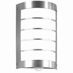 Applique murale CMD Aqua Marco Acier inoxydable, 1 lumière, Détecteur de mouvement