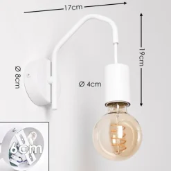 hofstein Appliques|Applique murale Cuyama Blanc, 1 lumière