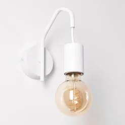 hofstein Appliques|Applique murale Cuyama Blanc, 1 lumière